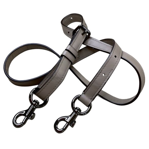 Coach Taupe Leather Replacement Handbag Strap Gunmetal Hardware 42โ Adjustable - Picture 2 of 7